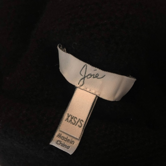 Joie Loysse Wool Cashmere Black Poncho Sweater - Picture 5 of 8